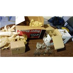 4 Goblet Sets (2), Misc. Clear Glass