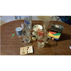 Lot Of Glassware, Ashtrays, Miniature Beer Stine