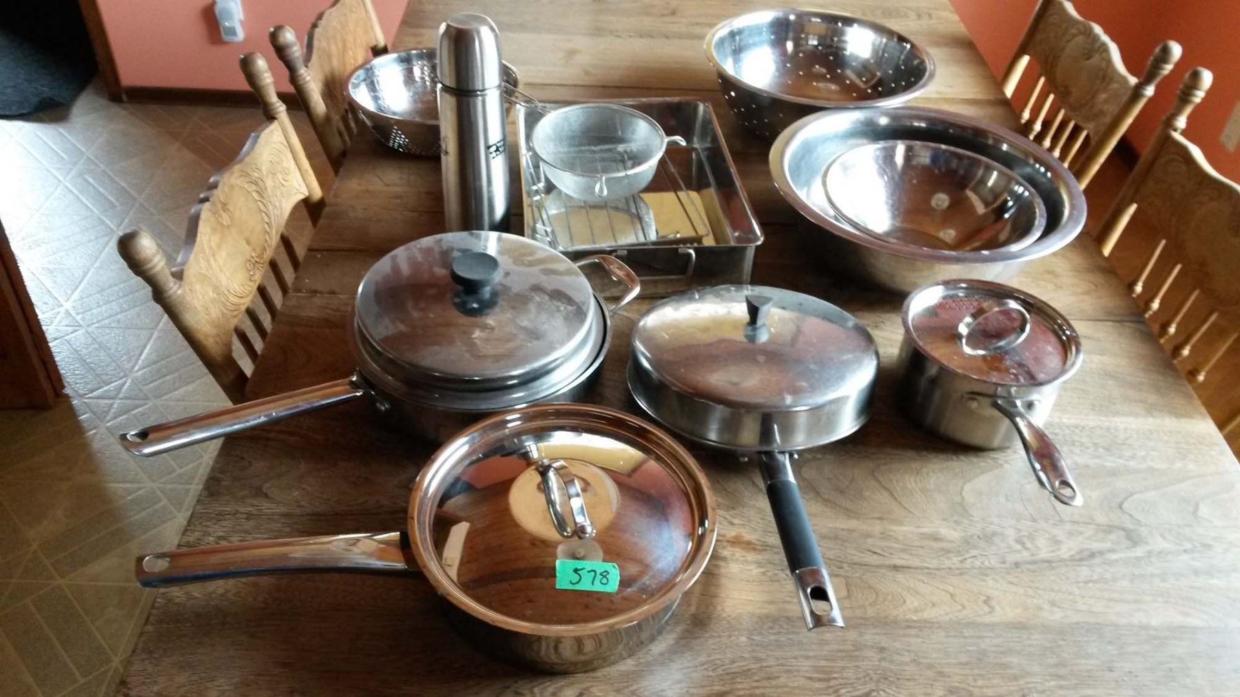 Assorted Stainless Steel Kitchen Items