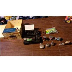 Lot Of Misc. (Dynacharger Battery Charger, Pewter Flask & Items Mini cars, Etc.)