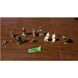 Red Rose Figurines, Pewter Items (12)