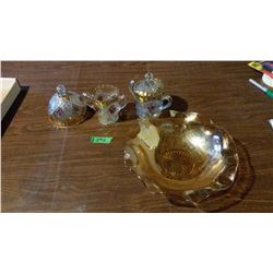 Decorative Bowl & Glass Pieces (3)
