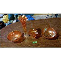 Pieces Of Carnival Glass (4)