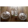 Image 2 : 4-Piece Crystal Glass Set (2 Vases, 2 Footed Bowls)