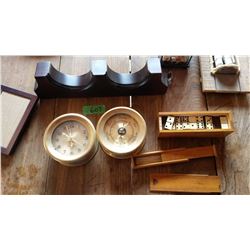 Royal Mariner Barometer, Vintage Wood Boxer, & Misc.