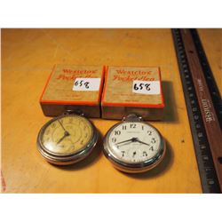 Pair Of Westclox Dax Pocket Ben Watches (2) (Shock Resistant)