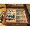 Image 3 : Lot Of Costume Jewelry (Pins, Brooches, Etc) & Wooden Ring Box With Rings