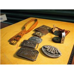 Lot Of Belt Buckles & Similar (Browning, Winchester, Smith & Wesson, Direction Compass)