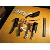 Image 1 : Lot Of Knives With Holsters, (Franklin Mint, Schrade, Stuurdi), Robin Hood Pins & Medals, Collector’