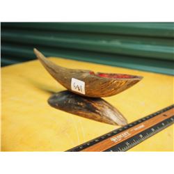 Wooden Horn Ornament