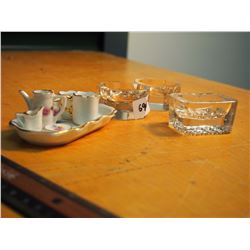 Small China Tea Set With Glass Accessories