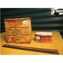 Jewelry Cases (2) (One 3-Drawer Storage, One Incolay Handcrafted)