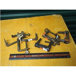 Old Metal Clamps (6) (Quilting, C Clamps)