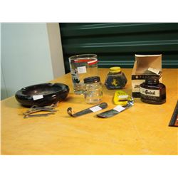 Lot Of Misc. (Inkwells, Bottle Openers, Shoe Horns)