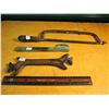 Image 2 : Lot Of Misc. Tools (Adjustable Hacksaw, Wheel Wrench [Cockshut], Little Axe)