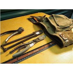 Leather Tool Belt With Crimping Tools