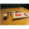 Image 1 : Lot Of Robin Hood & Mixed Memorabilia (License Plate, Swiss Army Knives, Etc.)