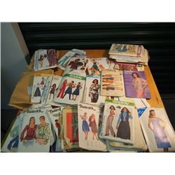 Lot Of Vintage Clothing Patterns