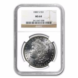 1880-S Morgan Dollar MS-64 NGC