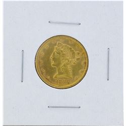 1880 $5 Liberty Head Half Eagle Gold Coin