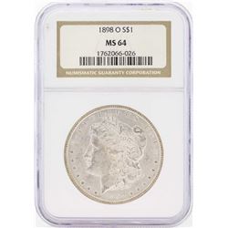 1898-O $1 Morgan Silver Dollar Coin NGC MS64