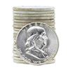 Image 1 : Roll of (20) 1958 Brilliant Uncirculated Franklin Half Dollar Coins