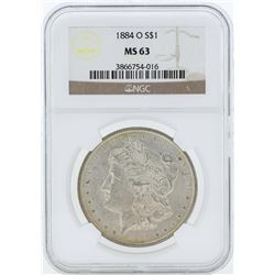1884-O $1 Morgan Silver Dollar Coin NGC MS63