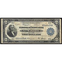 1918 $2 Battleship Federal Reserve Note New York