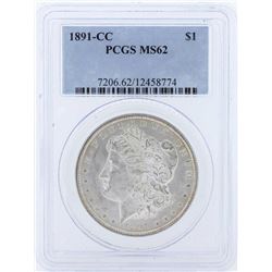 1891-CC $1 Morgan Silver Dollar Coin PCGS MS62