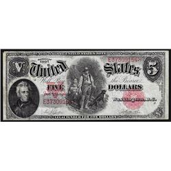 1907 $5 Woodchopper Legal Tender Note