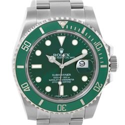 Rolex Submariner Green Dial Ceramic Bezel Mens Watch