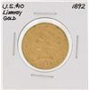 Image 1 : 1892 $10 Liberty Head Eagle Gold Coin