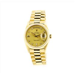 Rolex Mens President 18KT Yellow Gold Double Quickset DayDate Wristwatch