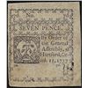 Image 1 : October 11, 1777 Seven Pence Connecticut Colonial Currency Note