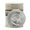 Image 1 : Roll of (20) 1957 Brilliant Uncirculated Franklin Half Dollar Coins