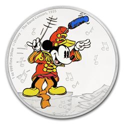 2016 $2 Disney Mickey The Band Concert .999 Fine Silver Proof Coin