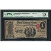 Image 1 : 1865 $1 National Bank Springfield MA Currency Note PMG F12