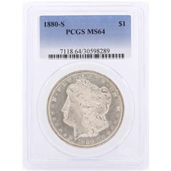 1880-S $1 Morgan Silver Dollar Coin PCGS MS64