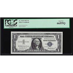 1957 $1 Silver Certificate Note PCGS Gem New 66PPQ