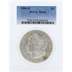 1904-S $1 Morgan Silver Dollar Coin PCGS MS63