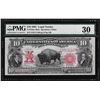 Image 1 : 1901 $10 Mule Bison Legal Tender Currency Note PMG Very Fine 30