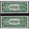 Image 2 : (2) Consecutive 1935A $1 Silver Certificate WWII Emergency Hawaii Notes