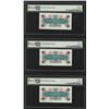 Image 2 : (3) Consecutive 50 Cents Military Payment Certificates Series 661 PMG Gem Unc 65