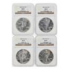 Image 1 : 1986-1989 $1 American Silver Eagle Coins NGC MS69