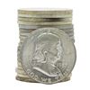 Image 1 : Roll of (20) 1957-D Brilliant Uncirculated Franklin Half Dollar Coins