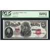 Image 1 : 1907 $5 Woodchopper Legal Tender Note PCGS Choice AU 58PPQ PCBLIC ERROR