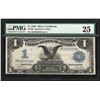 Image 1 : 1899 $1 Black Eagle Silver Certificate Note PMG Very Fine 25