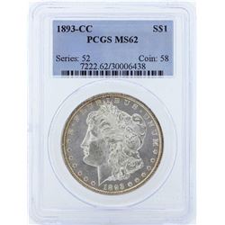 1893-CC $1 Morgan Silver Dollar Coin PCGS MS62