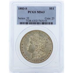 1883-S $1 Morgan Silver Dollar Coin PCGS MS63