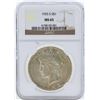 Image 1 : 1925-S $1 Peace Silver Dollar Coin NGC MS65